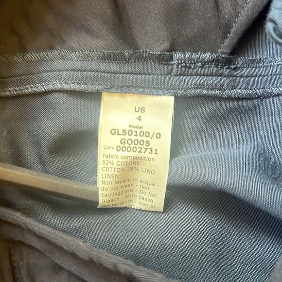 G. Label Goop wide leg linen pants Size 4 Navy Blue NWOT - Picture 10 of 14